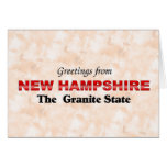 Grüße vom New Hampshire Karten