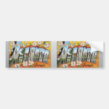 Grüße von Atlanta Georgia, Vintag Auto Sticker