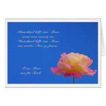 Grusskarte eine Rose nur für Dich