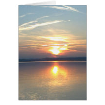 Grusskarte Sonnenuntergang, blanko, gestaltbar