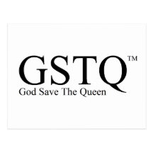 GSTQ - God Save the Queen Postkarte