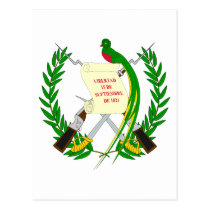 Guatemala-Wappen Postkarte postkarten