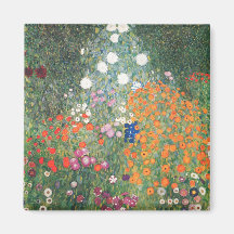 Gustav Klimt Blumengarten Kühlschrankmagnet