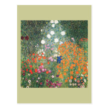 Gustav Klimt Blumengarten Postkarten