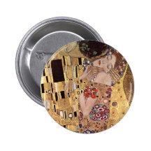 Gustav Klimt ~ der Kuss Anstecknadelbutton