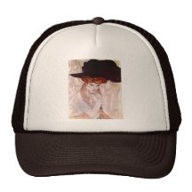 Gustav Klimt ~ der schwarze Hut 1910 Baseballcap