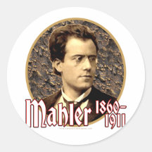 Gustav Mahler Runde Aufkleber