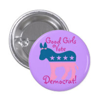 Gute Mädchen-Abstimmung Demokrat! Anstecknadelbuttons