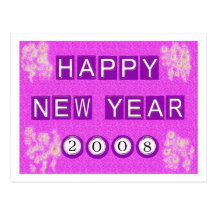 GUTEN RUTSCH INS NEUE JAHR 2008 POSTKARTEN