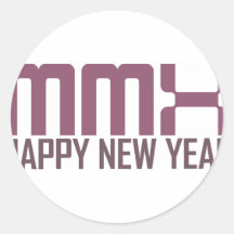 Guten Rutsch ins Neue Jahr 2010 (MMX) Runder Aufkleber