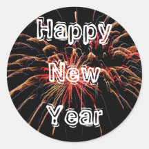 Guten Rutsch ins Neue Jahr 2 Runde Sticker