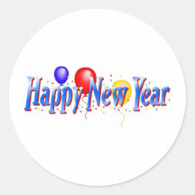 Guten Rutsch ins Neue Jahr! Runde Aufkleber