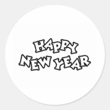 Guten Rutsch ins Neue Jahr Runde Sticker