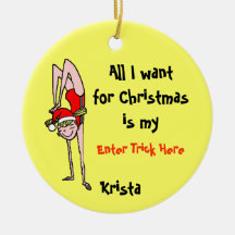 Gymnast aller will ich… personalisierte Verzierung Weihnachtsbaum Ornament
