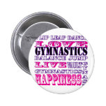 Gymnastik Live, Liebe, Glück-Kleid für Mädchen Anstecknadelbutton