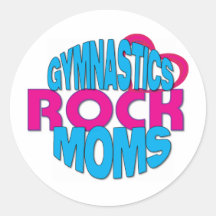 Gymnastik-Mamma-Hemden Runder Aufkleber