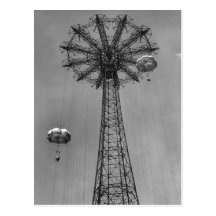 <h2>Coney Island-Vergnügungspark-Fahrten</h2> <br> Postkarten
