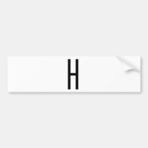 H AUTO STICKER