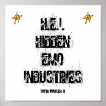 H.E.I.HIDDEN EMO INDUSTRIE-PLAKAT