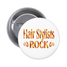 Haar-Stylist-Felsen Buttons