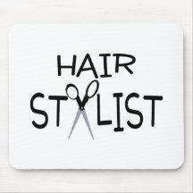 Haar-Stylist-Schwarzes mit Scheren Mousepads