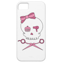 Haar-zusätzlicher Schädel u. Scissor gekreuzte Kno Etui Fürs iPhone 5