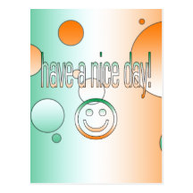 Haben Sie einen schönen Tag! Irland-Flagge färbt P Postkarten