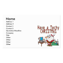 haben Sie einen techy Weihnachtscomputer-Aussensei Visitenkarten Vorlage