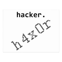 Hacker h4x0r postkarten