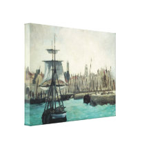 Hafen in Calais durch Manet, Vintager Impressionis Gespannte Galeriedrucke