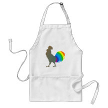 Hahn rooster schürzen