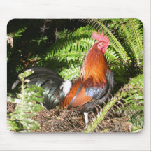 Hahn - roter Dschungel-Geflügel Mousepad