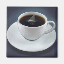 Haifisch-Flossen-Kaffee-Magnet