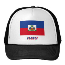 Haiti-Flagge mit Namen Mützen