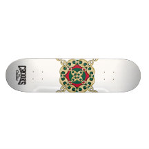Haken-u. Schloss-Stier-Augen-Verbindung (weiß) Personalisierte Skateboarddecks