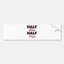 Halbe Meilen halbes Ninja Autoaufkleber