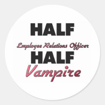 Halber Angestellte Beziehungs-Offizier-halber Vamp Runder Sticker