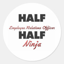 Halber Angestellte Beziehungs-Offizier halbes Ninj Stickers