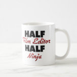 Halber Film-Herausgeber halbes Ninja Kaffee Haferl