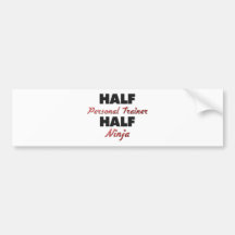 Halber persönlicher Trainer halbes Ninja Autosticker