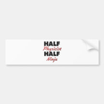 Halber Physiker halbes Ninja Auto Aufkleber