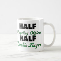 Halber recycelnder Offizier-halber ZombieSlayer Kaffee Tasse