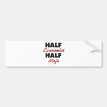 Halber Wirtschaftswissenschaftler halbes Ninja Auto Sticker