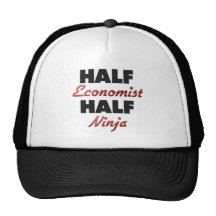 Halber Wirtschaftswissenschaftler halbes Ninja Baseballcap