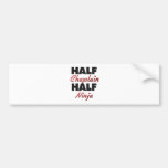Halbes Geistliches halbes Ninja Auto Aufkleber