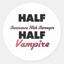 Halbes Versicherungs-Risiko-Feldmesser-halber Vamp Runde Sticker