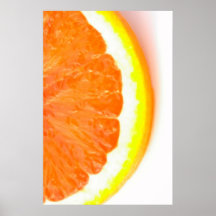 Hälfte einer orange Scheibe Plakatdruck