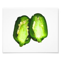 Hälfte-Paprikaentwurf des Jalapeno-Pfeffers zwei Kunstfotos