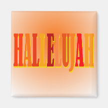 Halleluja-quadratischer Magnet Kühlschrankmagnete