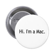Hallo bin ich ein Mac Anstecknadelbuttons